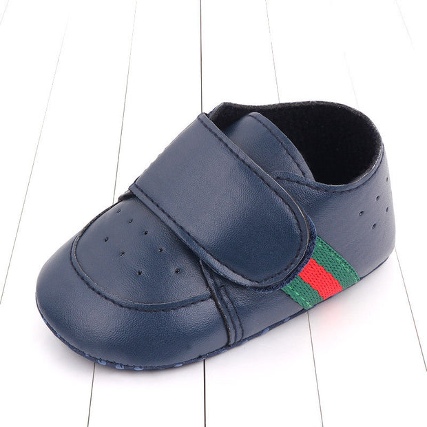 green-red-strip-girl-boy-baby-toddler-shoes-leather