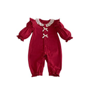 red infant & children baby clothes autumn baby jumpsuit