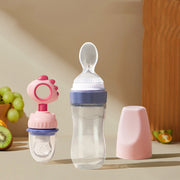 mess free feeding squeeze baby rice paste spoon feeder