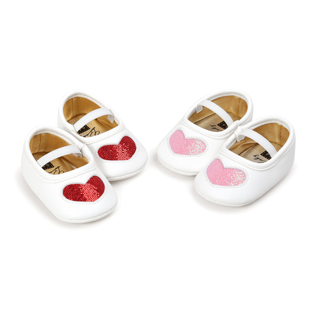 Hearts Baby Princess Shoes