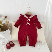 red infant & children baby clothes autumn baby jumpsuit